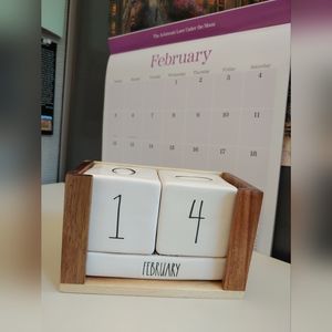 Rae Dunn ceramic block calendar